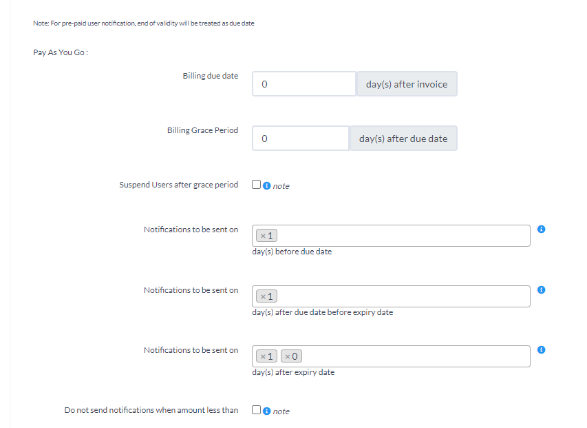 Configuring billing notifications - Documentation - Jaze ISP Manager