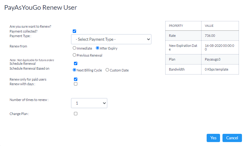 Payasyougo renew user